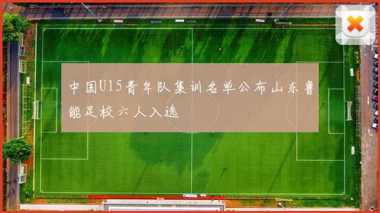 中国U15青年队集训名单公布山东鲁能足校六人入选