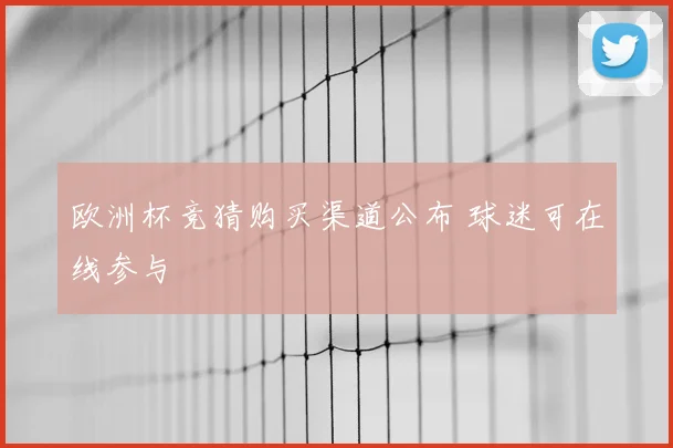 欧洲杯竞猜购买渠道公布 球迷可在线参与